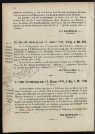 Verordnungsblatt für das Kaiserlich-Königliche Heer 18880121 Seite: 2