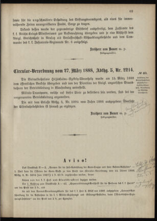 Verordnungsblatt für das Kaiserlich-Königliche Heer 18880331 Seite: 3