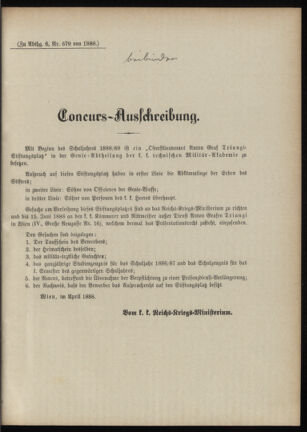 Verordnungsblatt für das Kaiserlich-Königliche Heer 18880505 Seite: 3