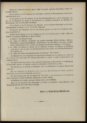 Verordnungsblatt für das Kaiserlich-Königliche Heer 18880505 Seite: 7