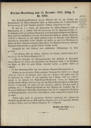 Verordnungsblatt für das Kaiserlich-Königliche Heer 18881221 Seite: 5