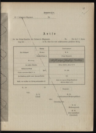 Verordnungsblatt für das Kaiserlich-Königliche Heer 18890131 Seite: 7