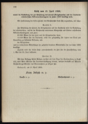 Verordnungsblatt für das Kaiserlich-Königliche Heer 18890418 Seite: 10