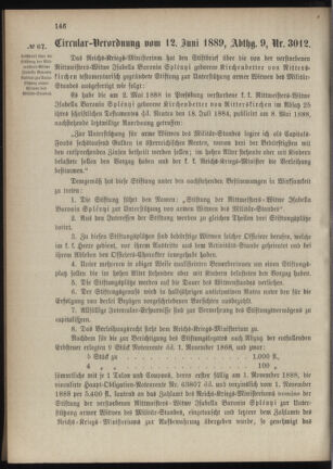 Verordnungsblatt für das Kaiserlich-Königliche Heer 18890621 Seite: 2