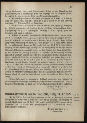 Verordnungsblatt für das Kaiserlich-Königliche Heer 18890621 Seite: 5