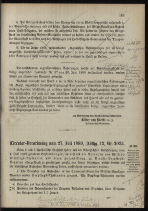 Verordnungsblatt für das Kaiserlich-Königliche Heer 18890731 Seite: 7