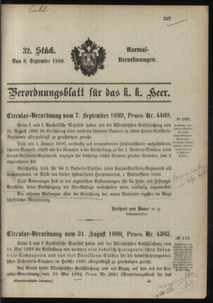 Verordnungsblatt für das Kaiserlich-Königliche Heer 18890908 Seite: 17