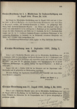 Verordnungsblatt für das Kaiserlich-Königliche Heer 18890908 Seite: 19