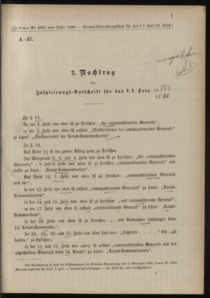 Verordnungsblatt für das Kaiserlich-Königliche Heer 18890918 Seite: 7