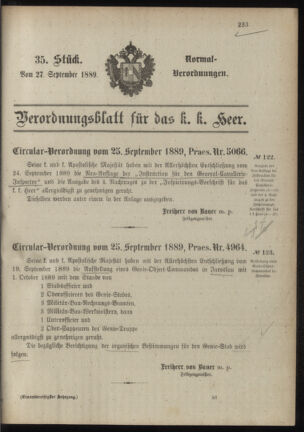 Verordnungsblatt für das Kaiserlich-Königliche Heer 18890927 Seite: 3