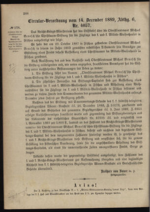 Verordnungsblatt für das Kaiserlich-Königliche Heer 18891223 Seite: 2