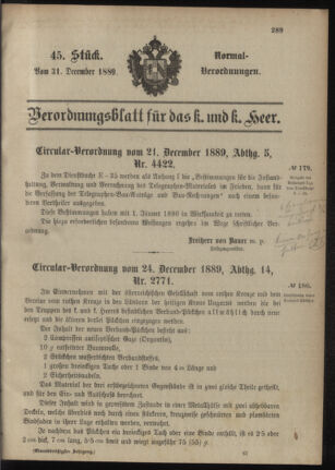 Verordnungsblatt für das Kaiserlich-Königliche Heer