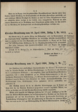 Verordnungsblatt für das Kaiserlich-Königliche Heer 18900415 Seite: 3