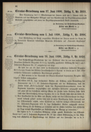 Verordnungsblatt für das Kaiserlich-Königliche Heer 18900709 Seite: 4