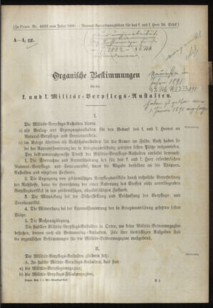 Verordnungsblatt für das Kaiserlich-Königliche Heer 18900923 Seite: 9