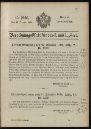 Verordnungsblatt für das Kaiserlich-Königliche Heer