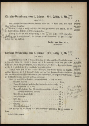 Verordnungsblatt für das Kaiserlich-Königliche Heer 18910109 Seite: 5