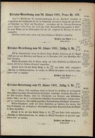 Verordnungsblatt für das Kaiserlich-Königliche Heer 18910130 Seite: 3