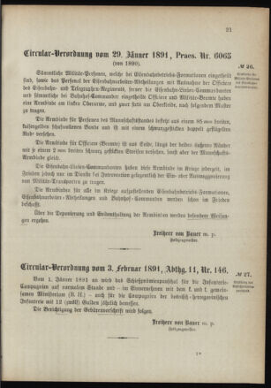 Verordnungsblatt für das Kaiserlich-Königliche Heer 18910211 Seite: 3