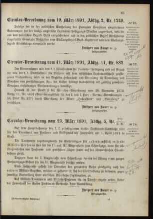 Verordnungsblatt für das Kaiserlich-Königliche Heer 18910328 Seite: 5