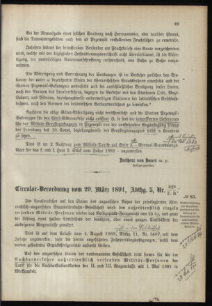 Verordnungsblatt für das Kaiserlich-Königliche Heer 18910403 Seite: 3