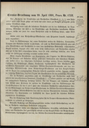 Verordnungsblatt für das Kaiserlich-Königliche Heer 18910509 Seite: 3