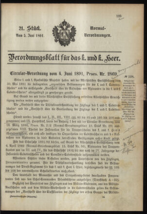 Verordnungsblatt für das Kaiserlich-Königliche Heer