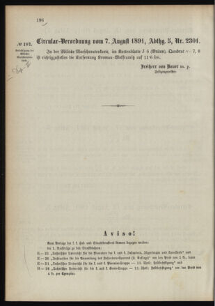 Verordnungsblatt für das Kaiserlich-Königliche Heer 18910820 Seite: 8