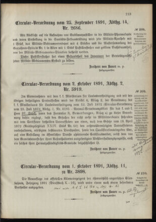 Verordnungsblatt für das Kaiserlich-Königliche Heer 18911007 Seite: 3