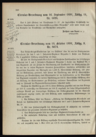 Verordnungsblatt für das Kaiserlich-Königliche Heer 18911021 Seite: 2