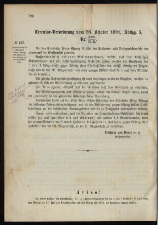 Verordnungsblatt für das Kaiserlich-Königliche Heer 18911030 Seite: 2