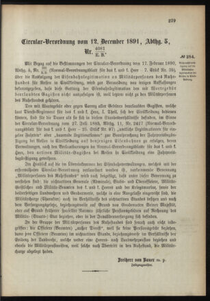 Verordnungsblatt für das Kaiserlich-Königliche Heer 18911221 Seite: 7