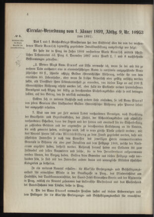 Verordnungsblatt für das Kaiserlich-Königliche Heer 18920109 Seite: 4