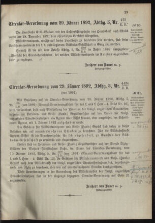 Verordnungsblatt für das Kaiserlich-Königliche Heer 18920209 Seite: 3