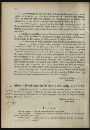 Verordnungsblatt für das Kaiserlich-Königliche Heer 18920507 Seite: 4