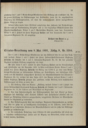 Verordnungsblatt für das Kaiserlich-Königliche Heer 18920514 Seite: 3