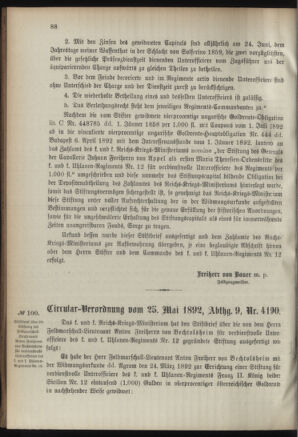 Verordnungsblatt für das Kaiserlich-Königliche Heer 18920531 Seite: 2