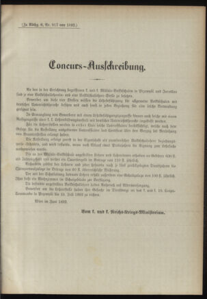 Verordnungsblatt für das Kaiserlich-Königliche Heer 18920628 Seite: 9