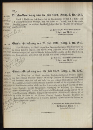 Verordnungsblatt für das Kaiserlich-Königliche Heer 18920727 Seite: 2