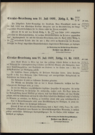 Verordnungsblatt für das Kaiserlich-Königliche Heer 18920804 Seite: 3