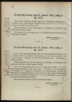 Verordnungsblatt für das Kaiserlich-Königliche Heer 18921031 Seite: 2