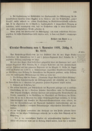 Verordnungsblatt für das Kaiserlich-Königliche Heer 18921110 Seite: 29