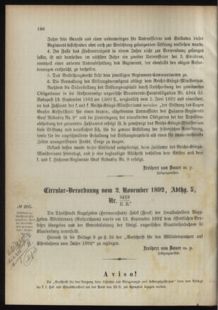 Verordnungsblatt für das Kaiserlich-Königliche Heer 18921110 Seite: 30