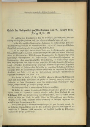 Verordnungsblatt für das Kaiserlich-Königliche Heer 18930130 Seite: 11