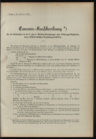 Verordnungsblatt für das Kaiserlich-Königliche Heer 18930220 Seite: 11