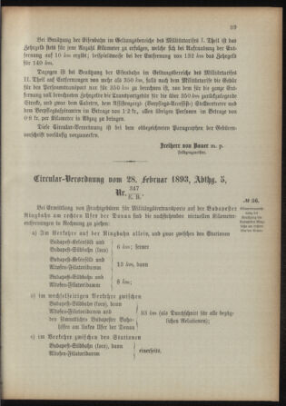 Verordnungsblatt für das Kaiserlich-Königliche Heer 18930315 Seite: 135