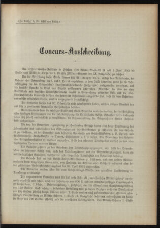 Verordnungsblatt für das Kaiserlich-Königliche Heer 18930315 Seite: 139