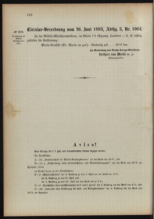 Verordnungsblatt für das Kaiserlich-Königliche Heer 18930711 Seite: 4