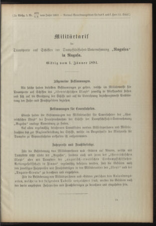 Verordnungsblatt für das Kaiserlich-Königliche Heer 18931230 Seite: 49