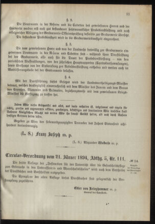 Verordnungsblatt für das Kaiserlich-Königliche Heer 18940131 Seite: 3